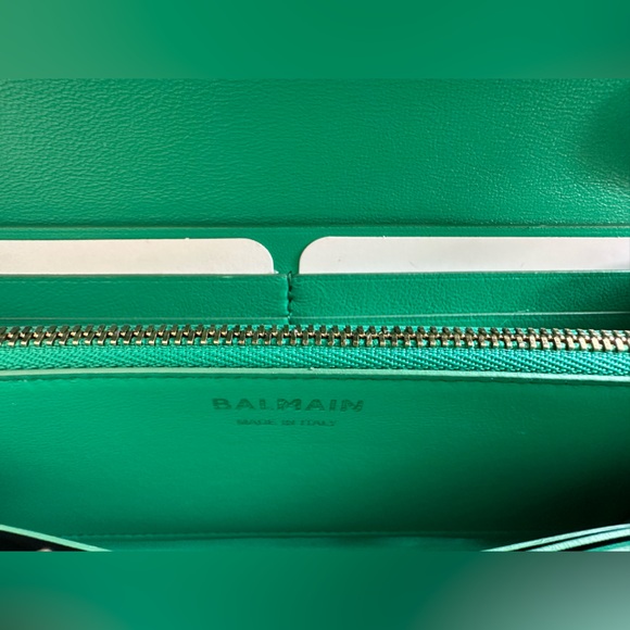 Balmain B-Buzz Croc-Embossed Leather Chain Wallet - Picture 8 of 11